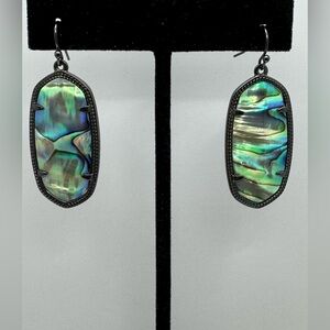Kendra Scott Abalone Elle Earrings in Gunmetal